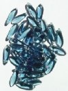 50 5x16mm Transparent Montana Blue Dagger Beads